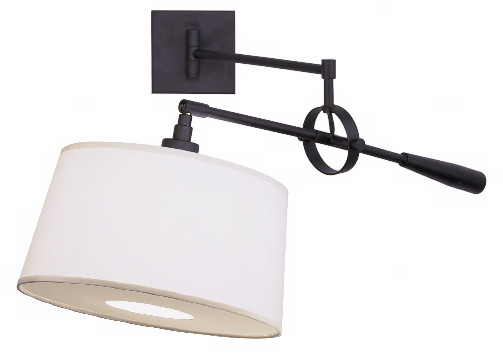 Real Simple Matte Black Wall Boom Plug-In Swing Arm