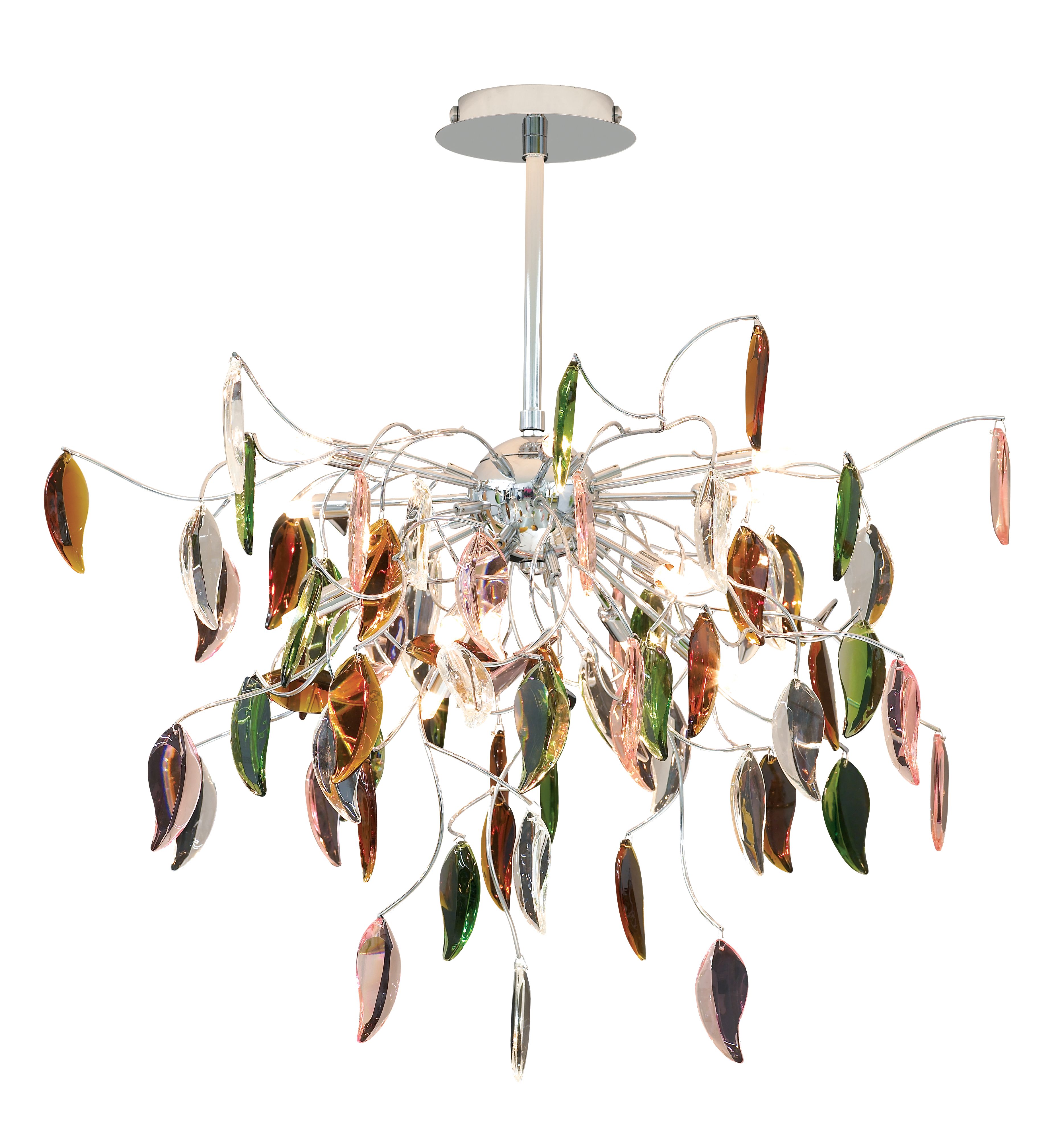 Possini Euro Vibrant Leaves of Light 29" Wide Chandelier