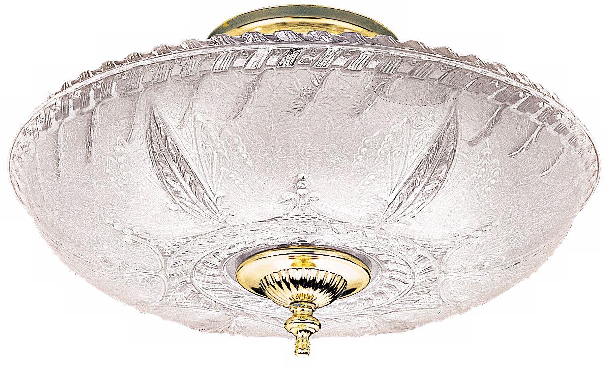 Americana Leaf Pattern 14" Wide Ceiling Light