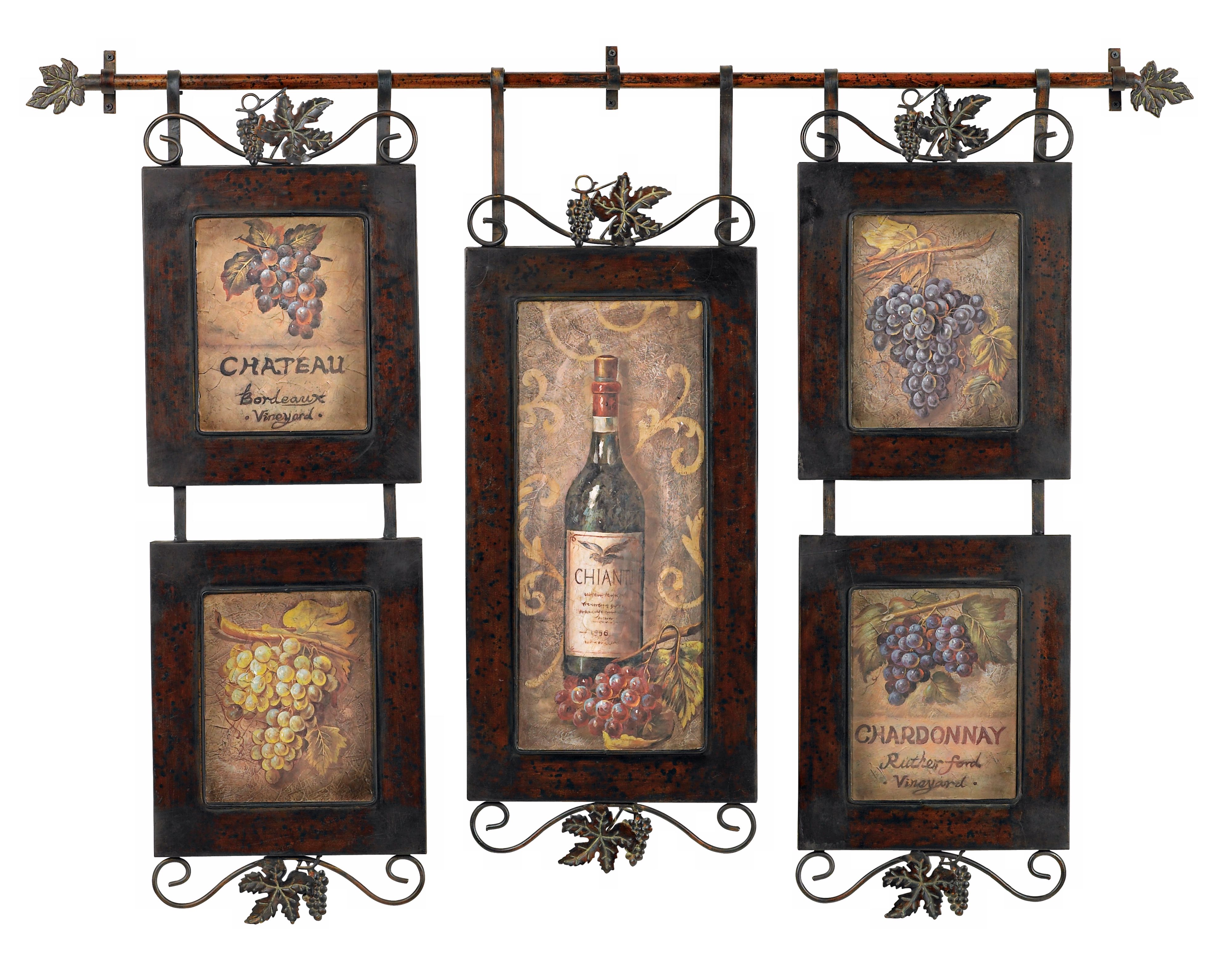 Uttermost Wine and Grapes 53" Wide Hanging Collage