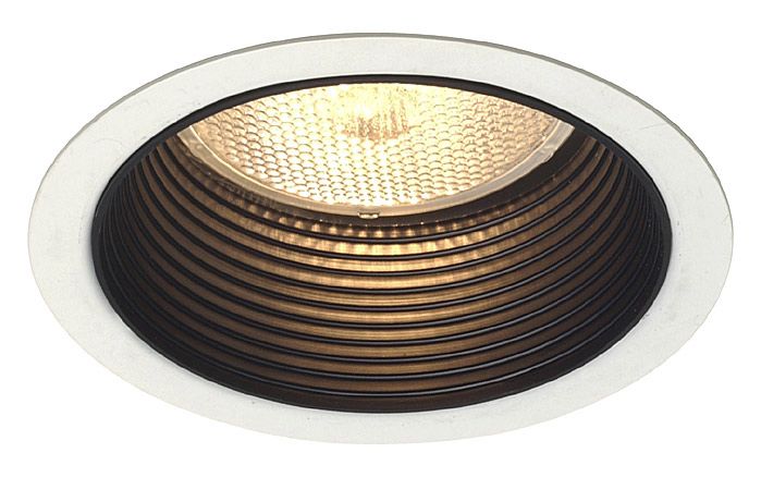 Lightolier 5" Line Voltage Black Step Recessed Light Trim