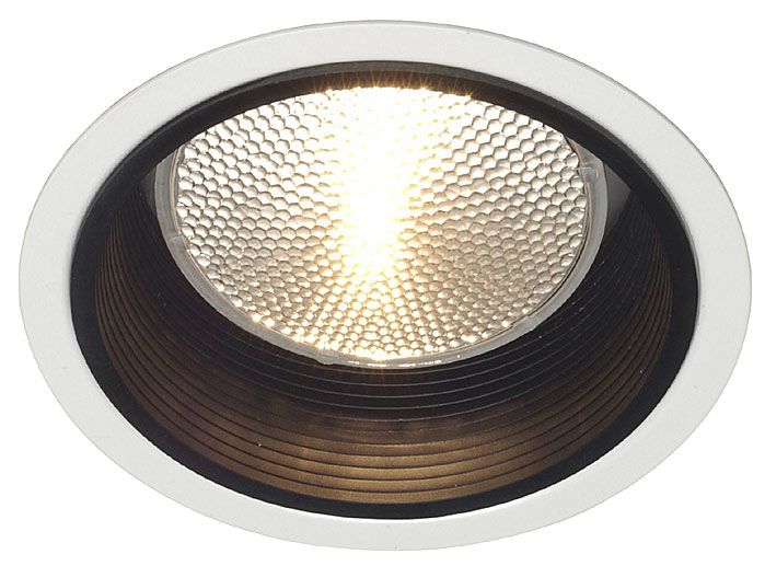 Lightolier 5" Line Voltage Black Baffle Recessed Light Trim