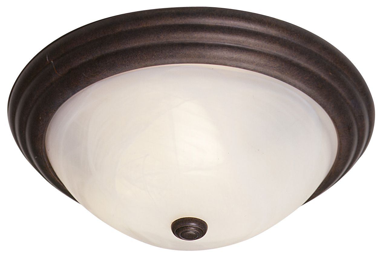 Traditional Bronze Finish 15" Wide Ceiling Light Fixture
