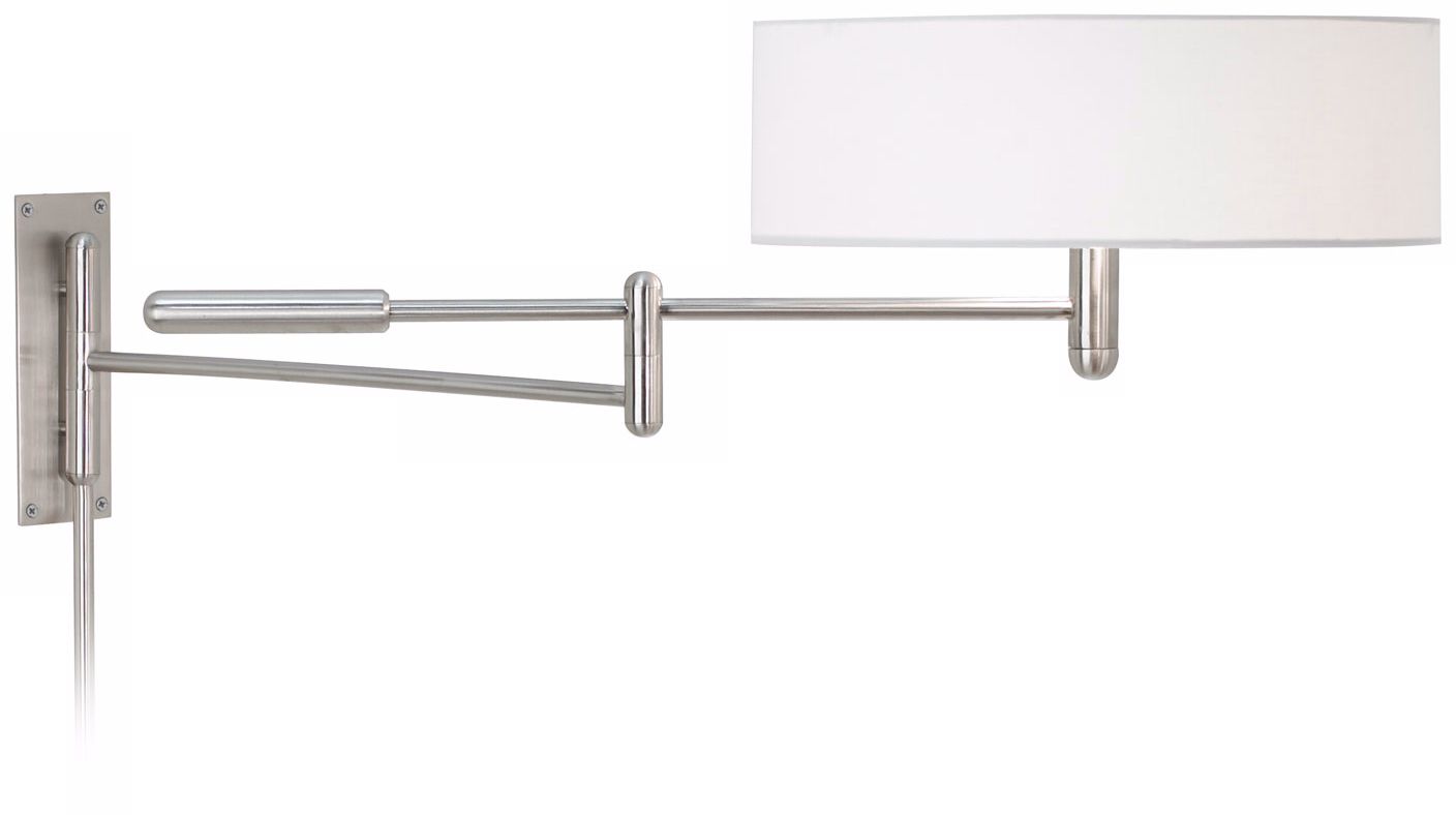 Sonneman Perno Satin Nickel Plug-In Swing Arm Wall Lamp