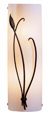 Hubbardton Forge White Glass Left Facing Outdoor Wall Light