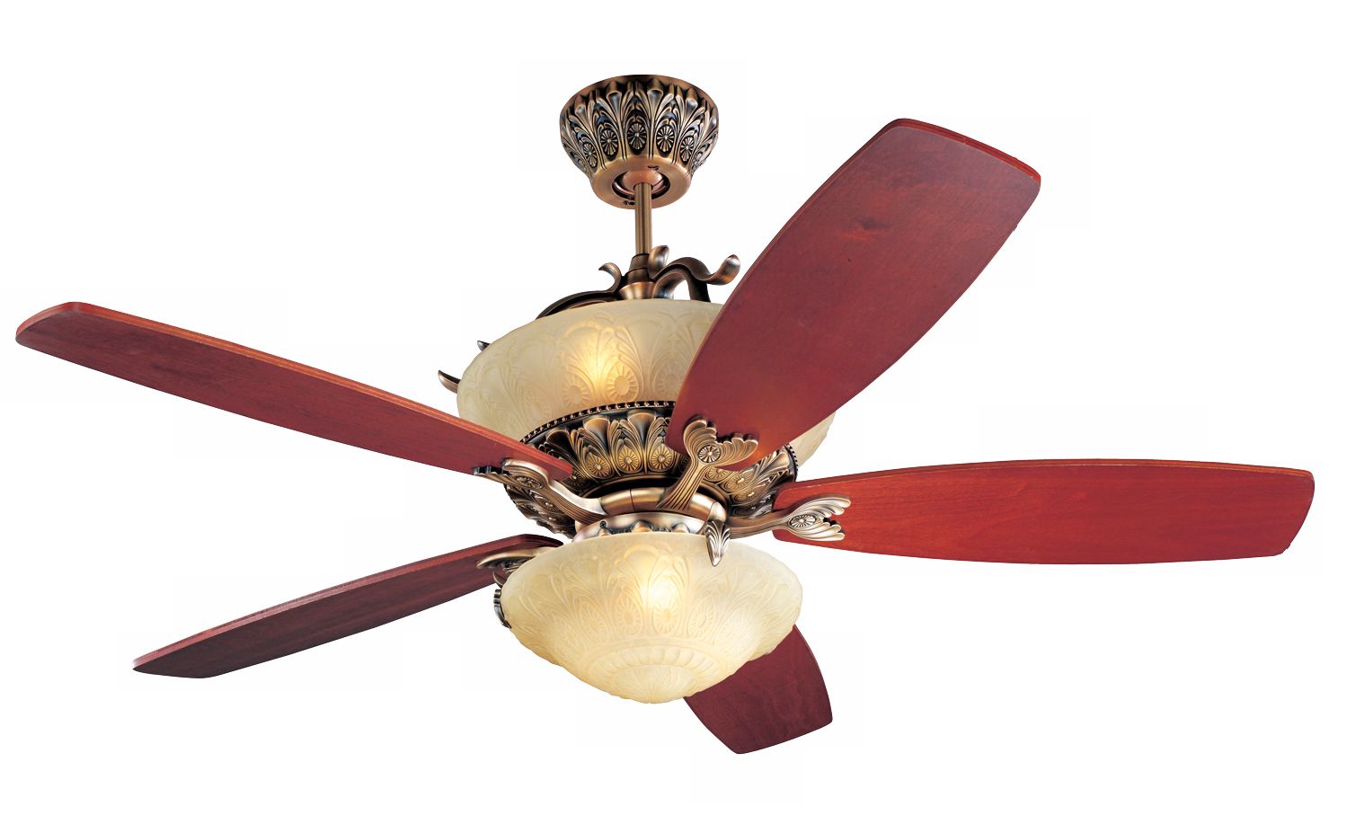 60" Monte Carlo Royal Danube Iberian Bronze Ceiling Fan