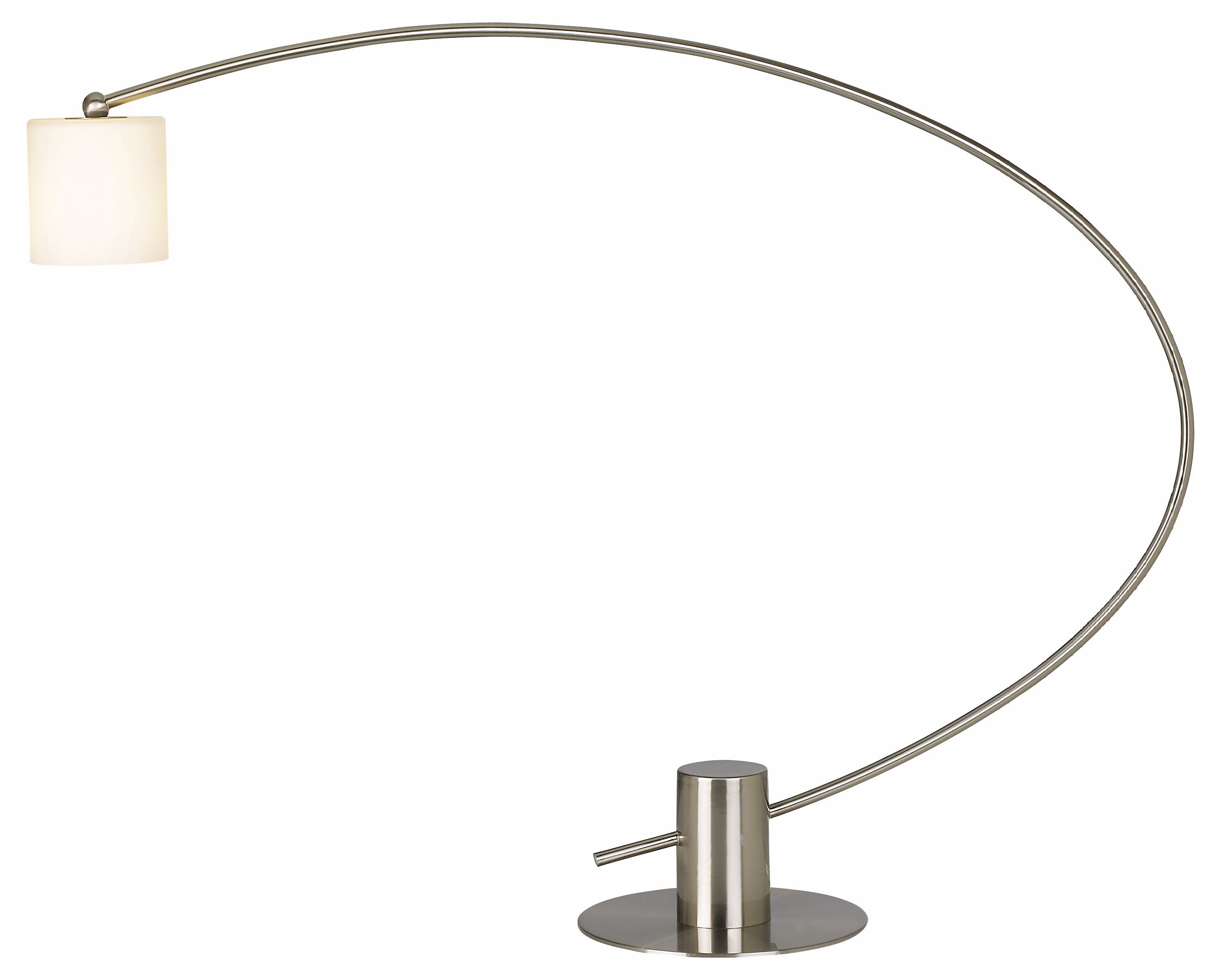 Satin Nickel Arc Desk Lamp