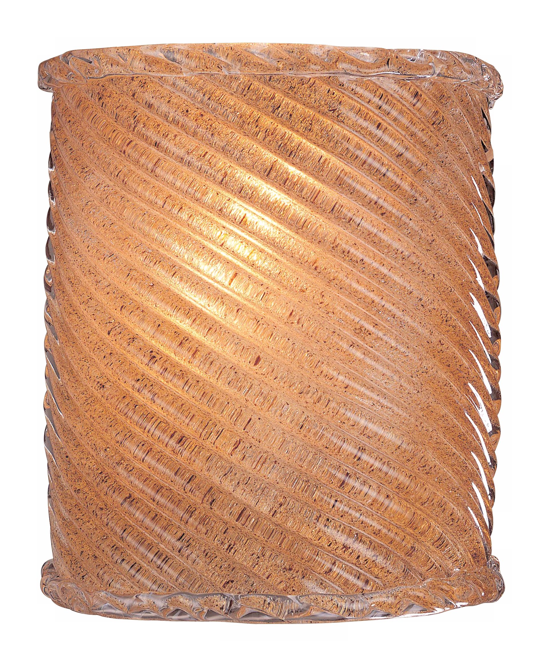 Striped Amber Piastra Glass ADA Compliant Wall Sconce