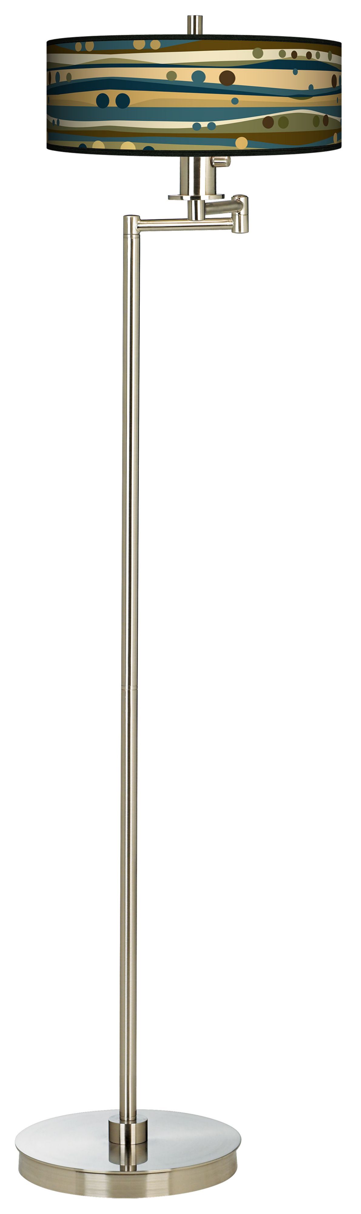 Dots & Waves Energy Efficient Swing Arm Floor Lamp