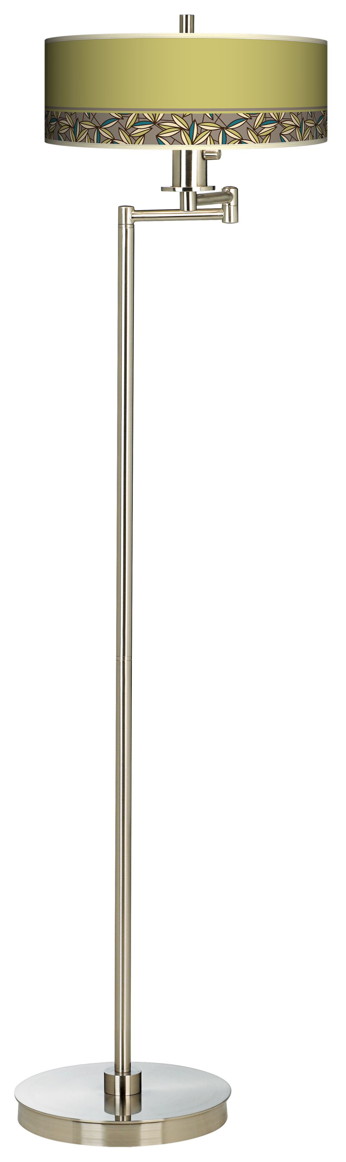 Stacy Garcia Floral Chorus Energy Efficient Swing Arm Floor Lamp