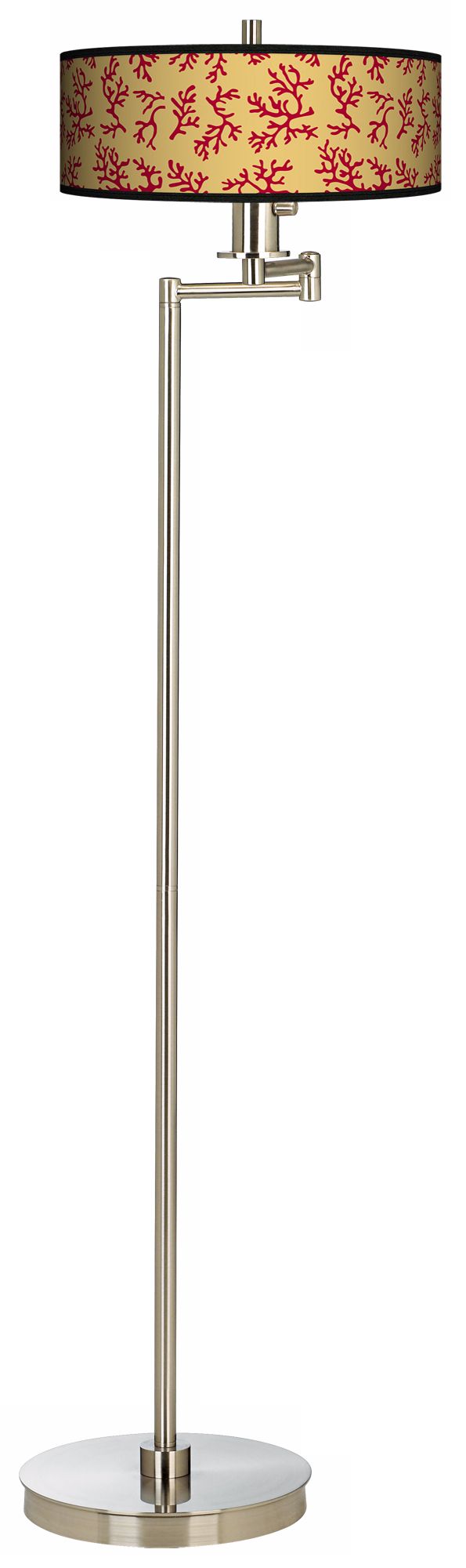 Crimson Coral Energy Efficient Swing Arm Floor Lamp