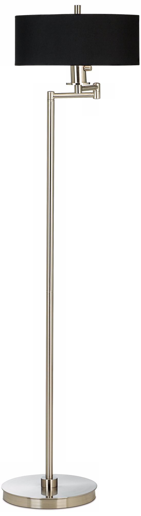 Energy Efficient Brushed Steel Swing Arm Floor Lamp