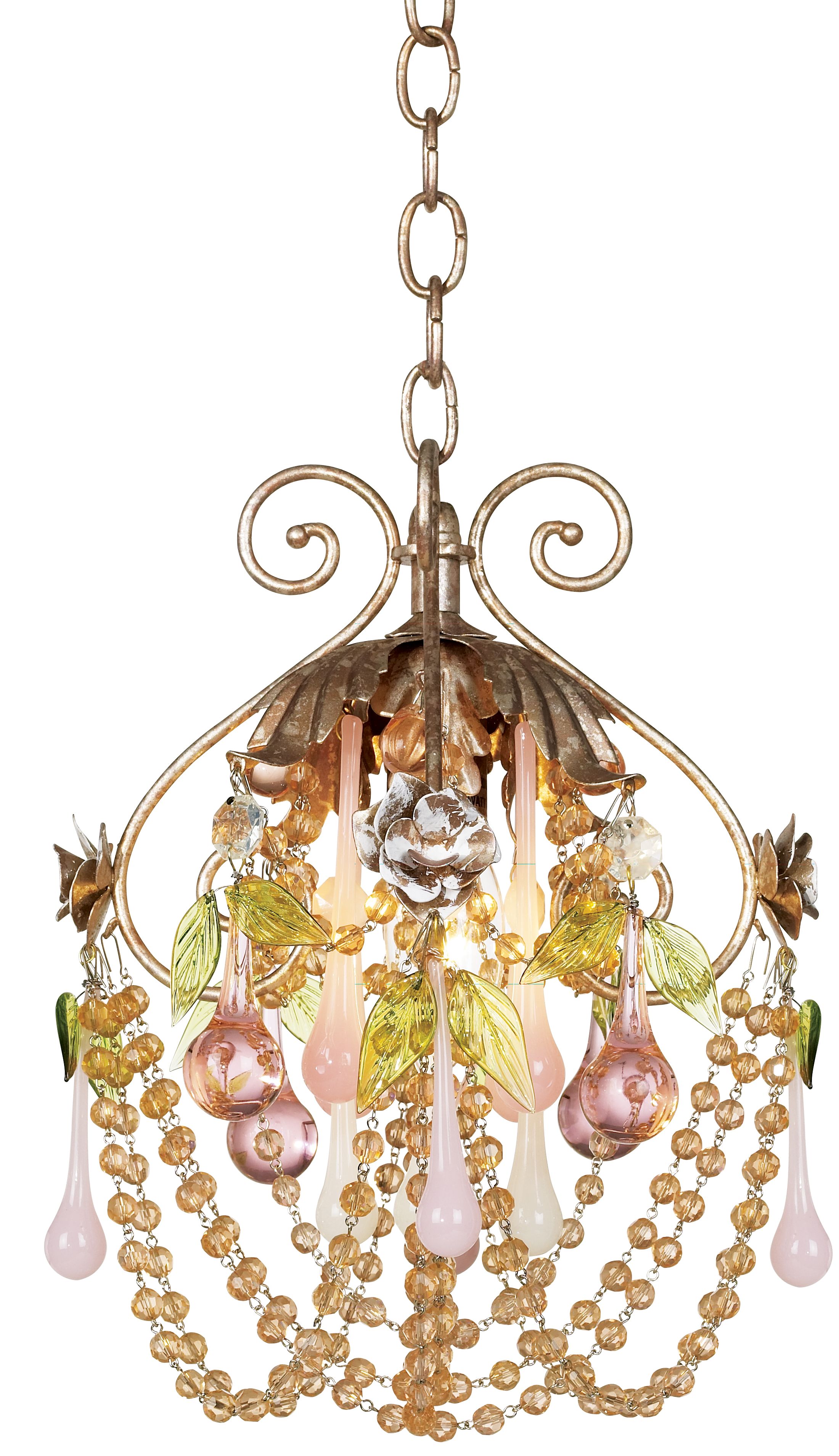 Schonbek Opal Rose 7 1/2" Crystal Pendant Chandelier