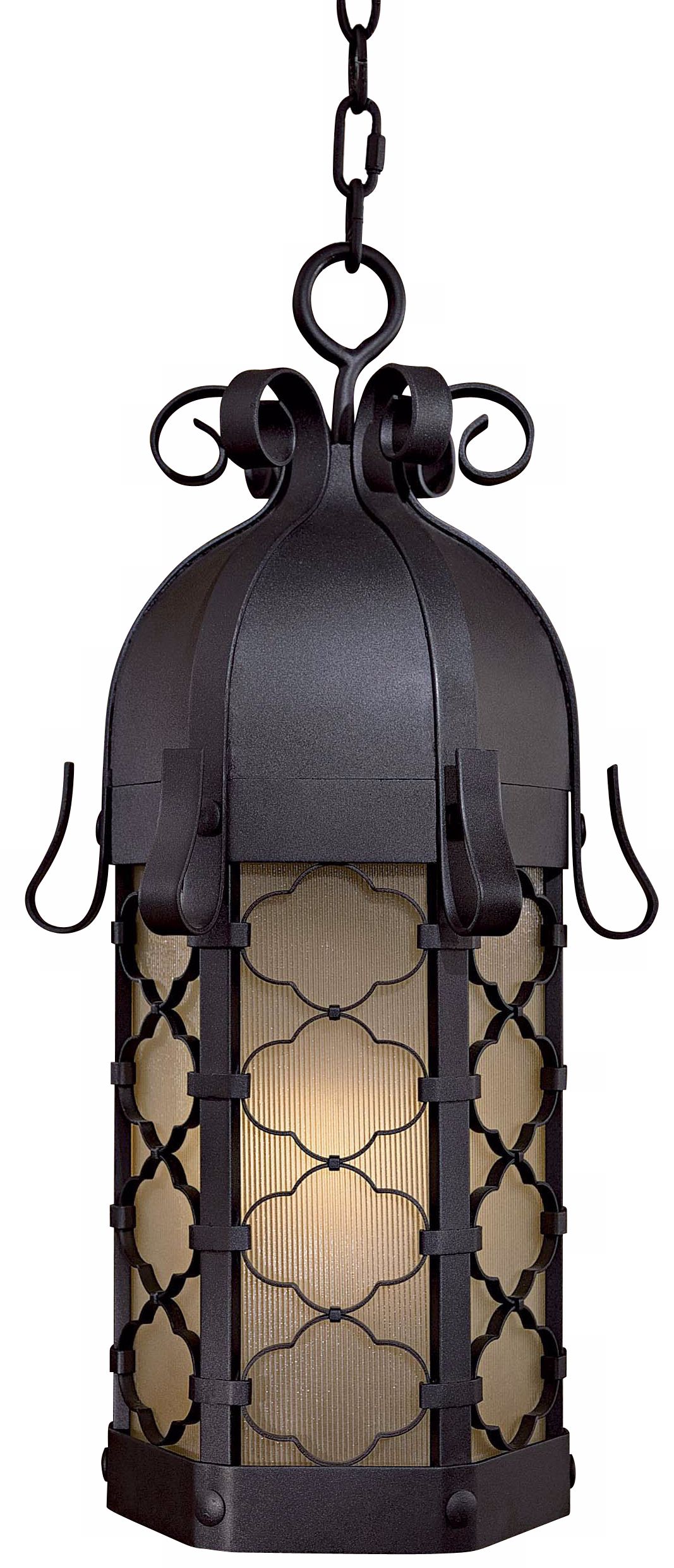 Montalbo Wheat Glass 27 1/2" High CFL Outdoor Hanging Light