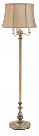 Traditional 6-Way Antique Brass Floor Lamp