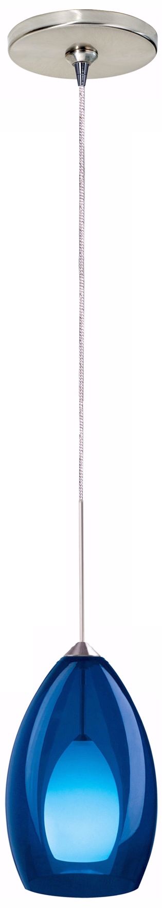 Fire Satin Nickel Cobalt Glass Tech Lighting Mini Pendant