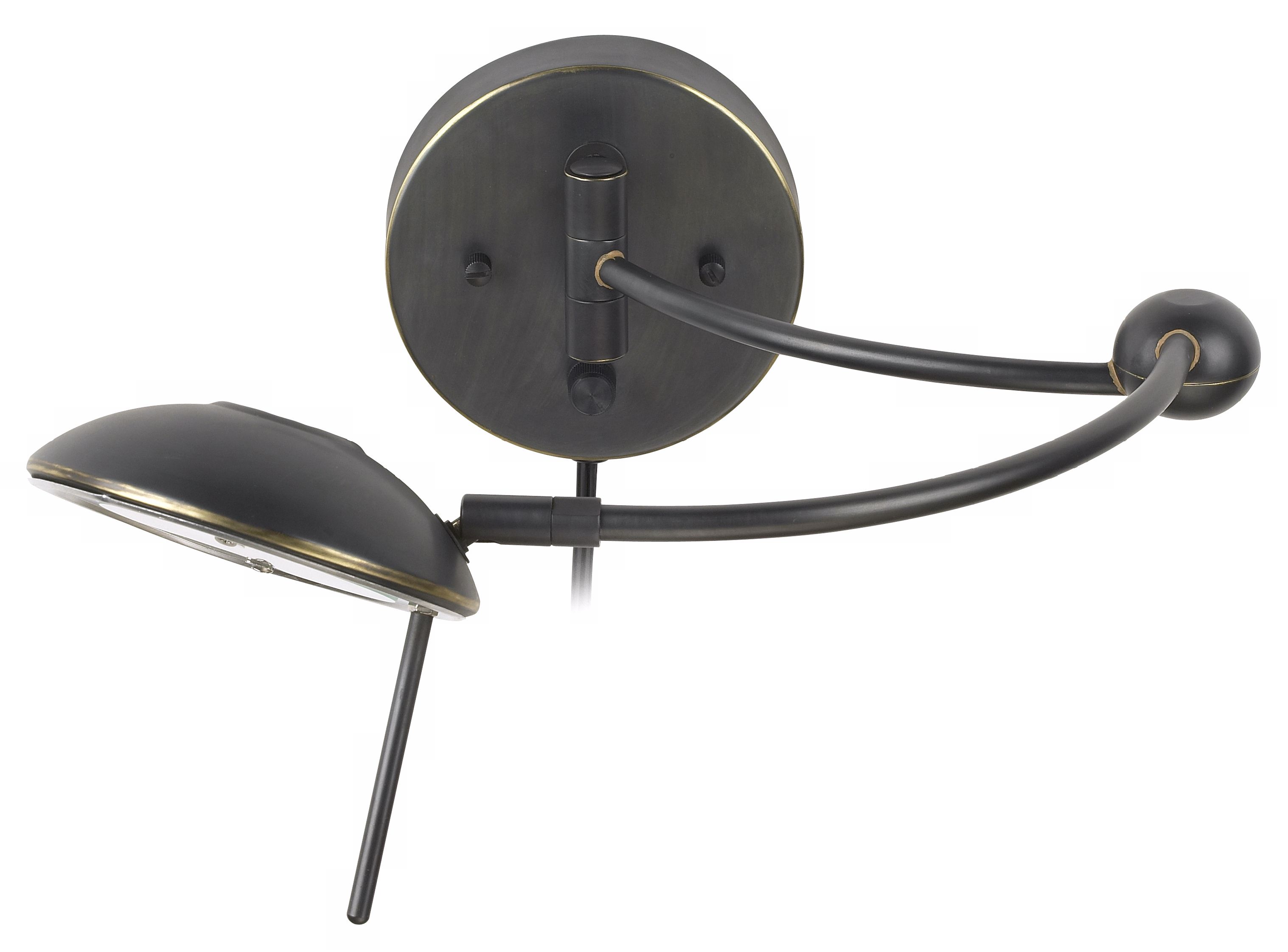 Contour Bronze Plug-In Swing Arm Wall Lamp