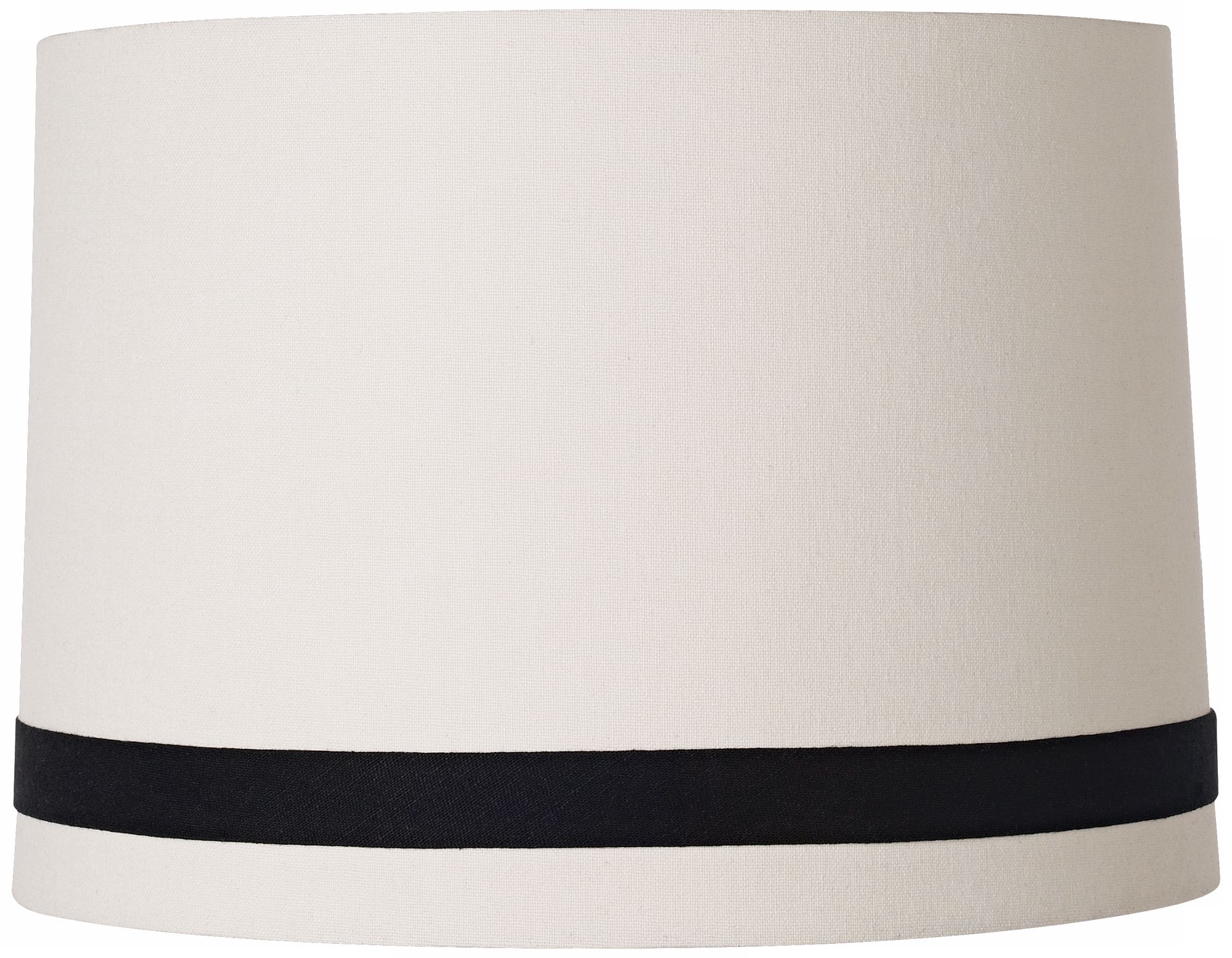 Crème with Black Trim Drum Shade 13x14x10x10 (Spider)