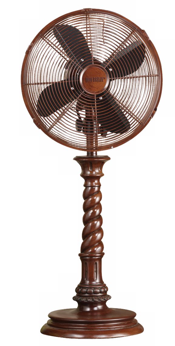 12" Raleigh Antique Oak Finish Tabletop Fan