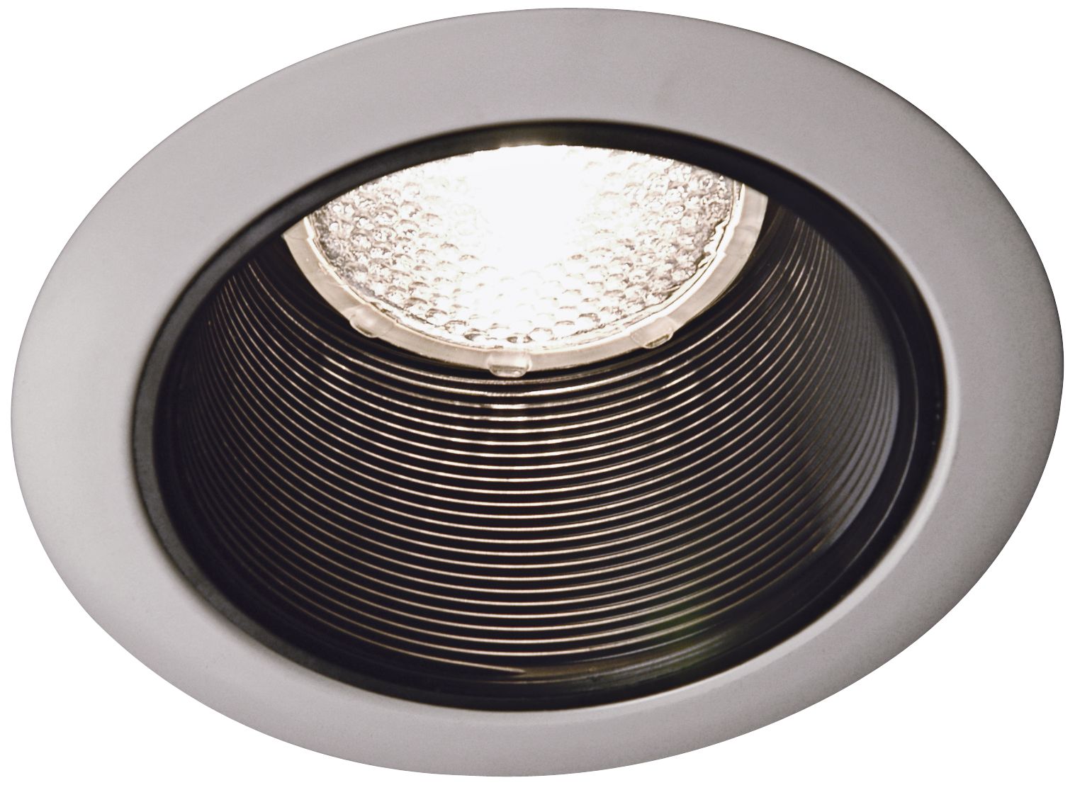 Lightolier 6" Black Baffle White Trim Recessed Light