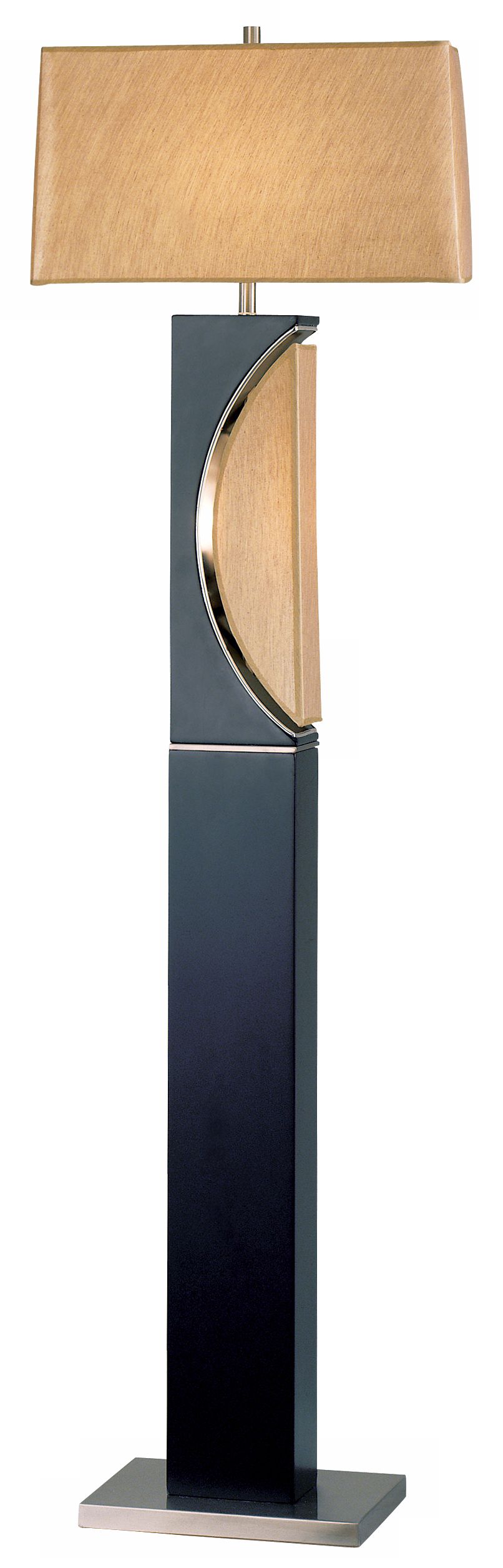 Half Moon Wood Floor Lamp