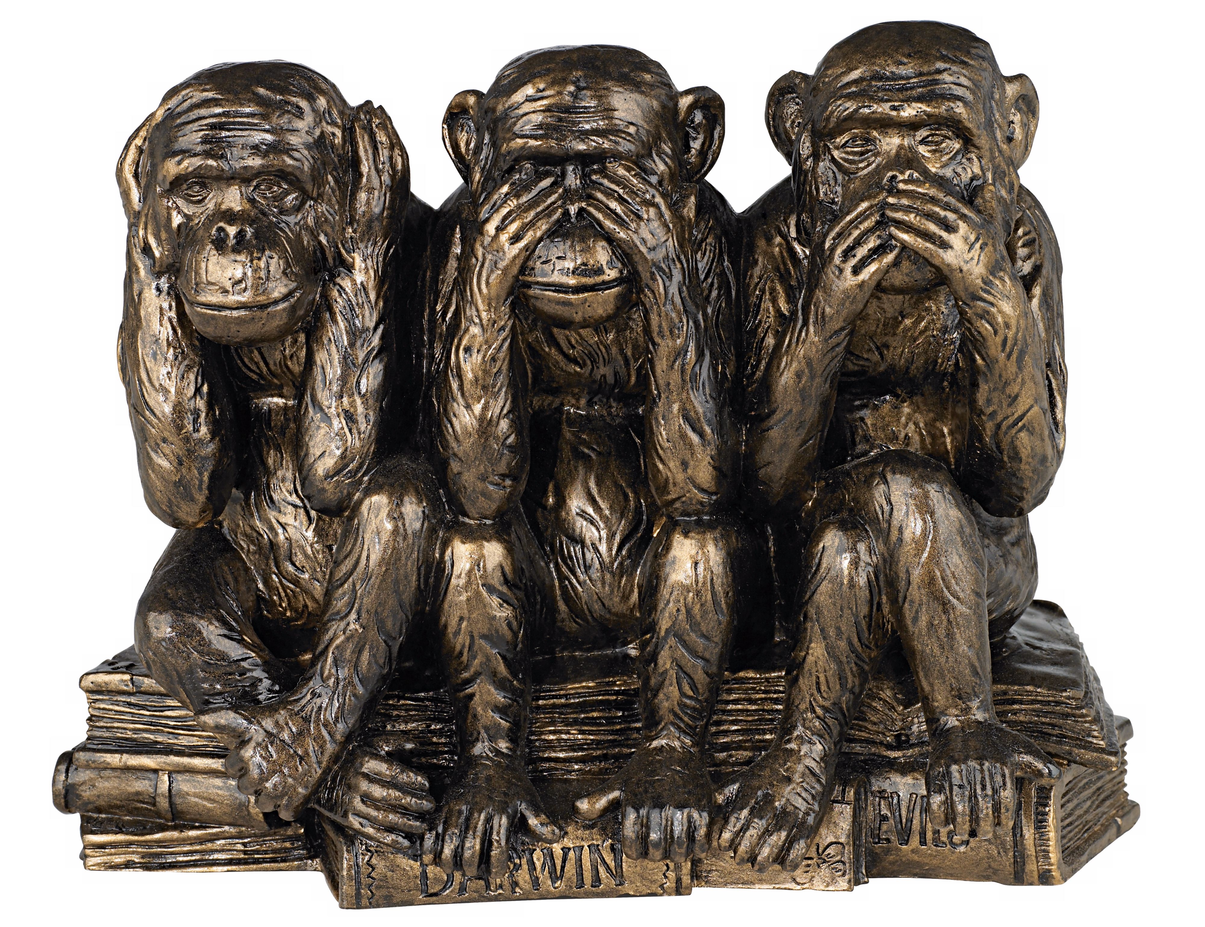 Darwins Three Evils Monkey Sculpture