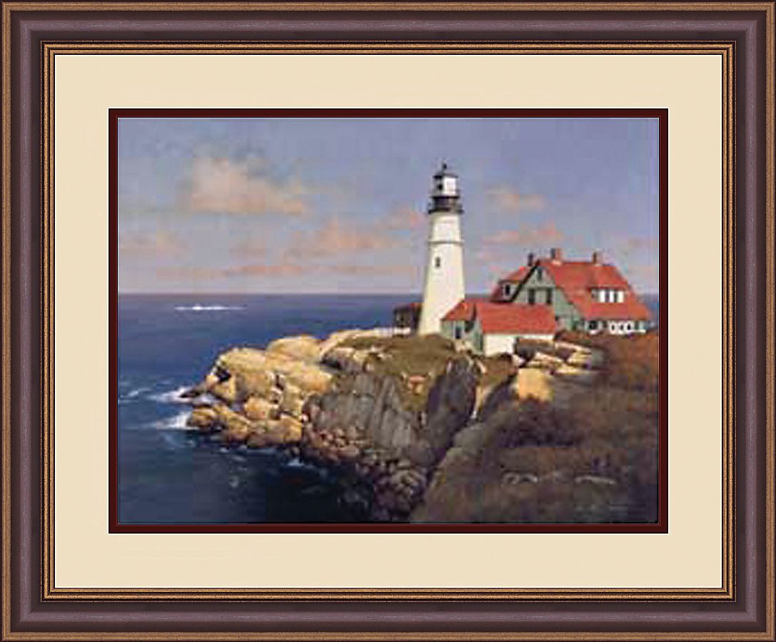 Red Lighthouse 34 3/4" Wide Wall Art