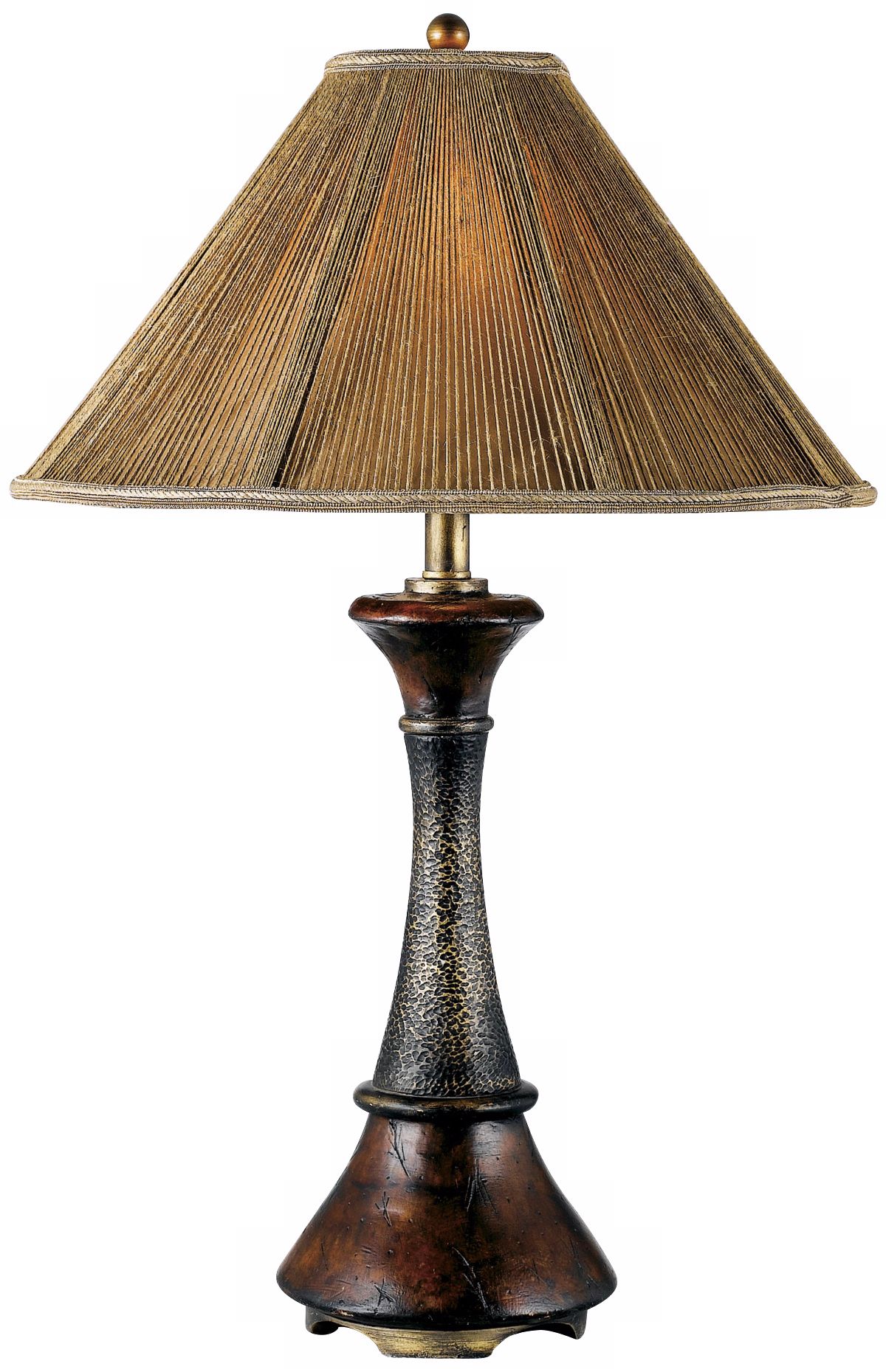 Aged Wood Table Lamp
