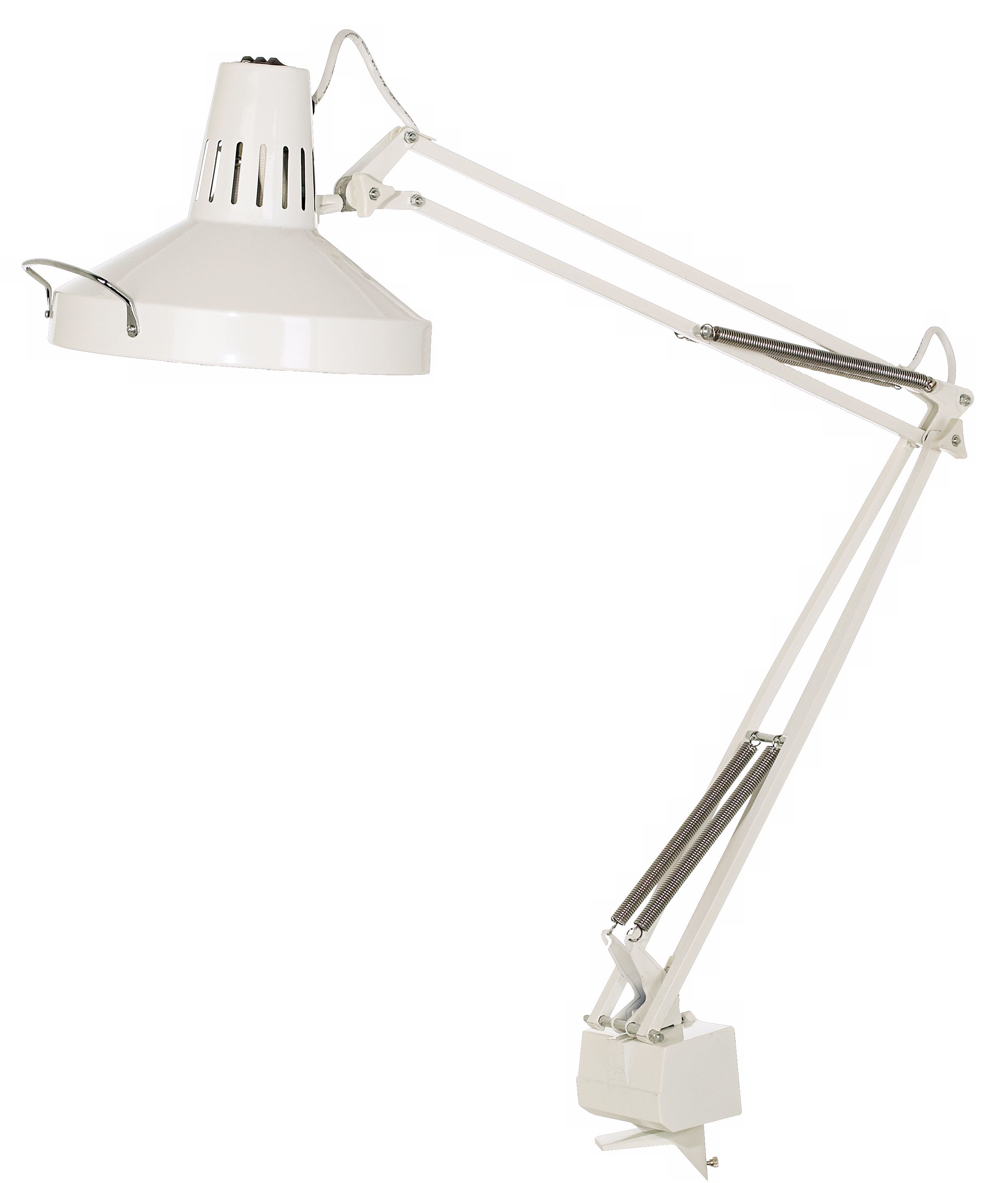 Twin Light Architect's Clamp-On Desk Lamp