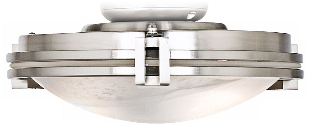 Light Kit Brushed Steel w/ Marbleized Glass