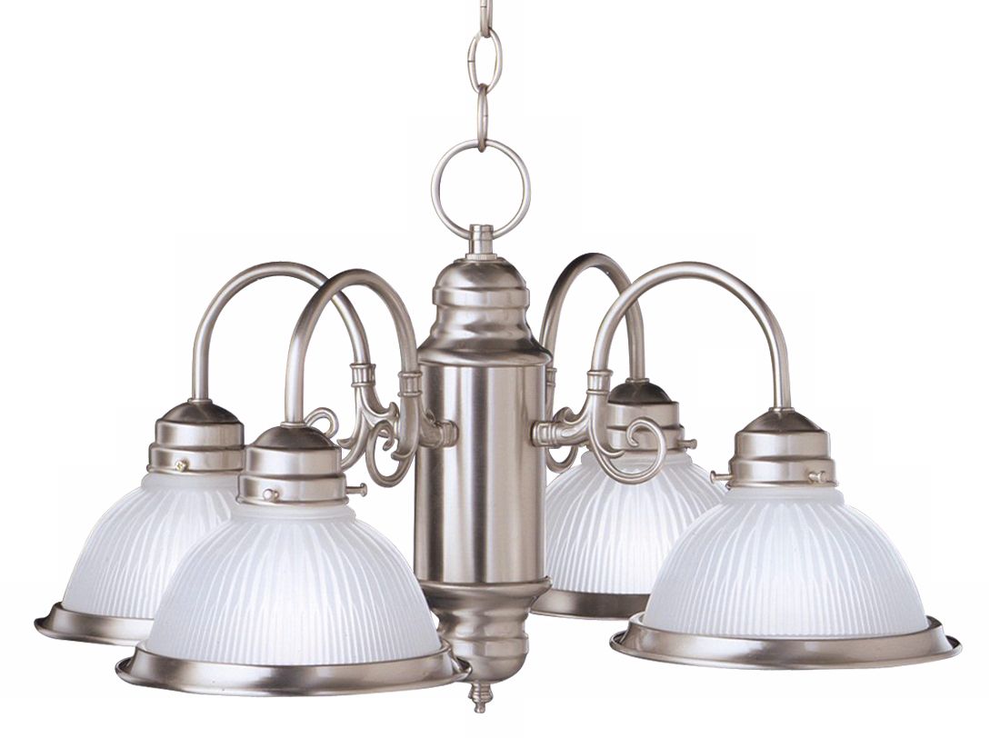 Cape May Brushed Nickel Four Light Chandelier
