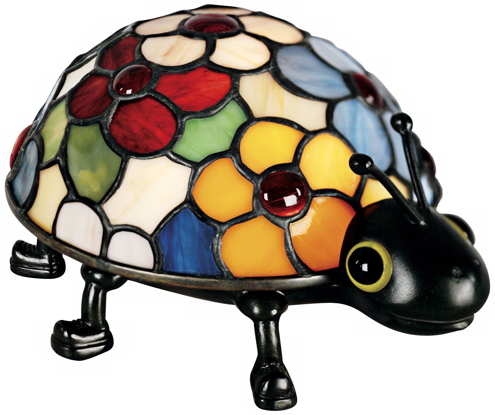 Quoizel Flowered Ladybug Tiffany Style Accent Light