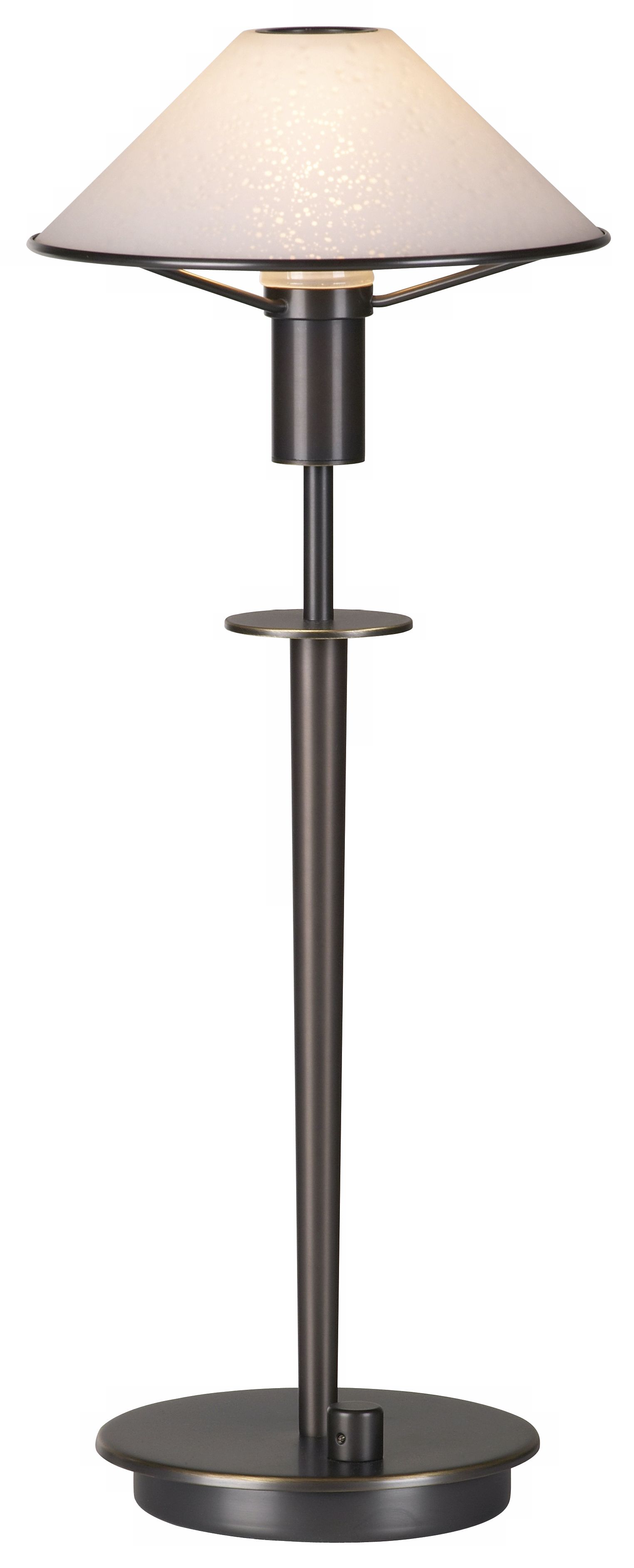 Holtkoetter White Glass Shade Olde Bronze Halogen Desk Lamp