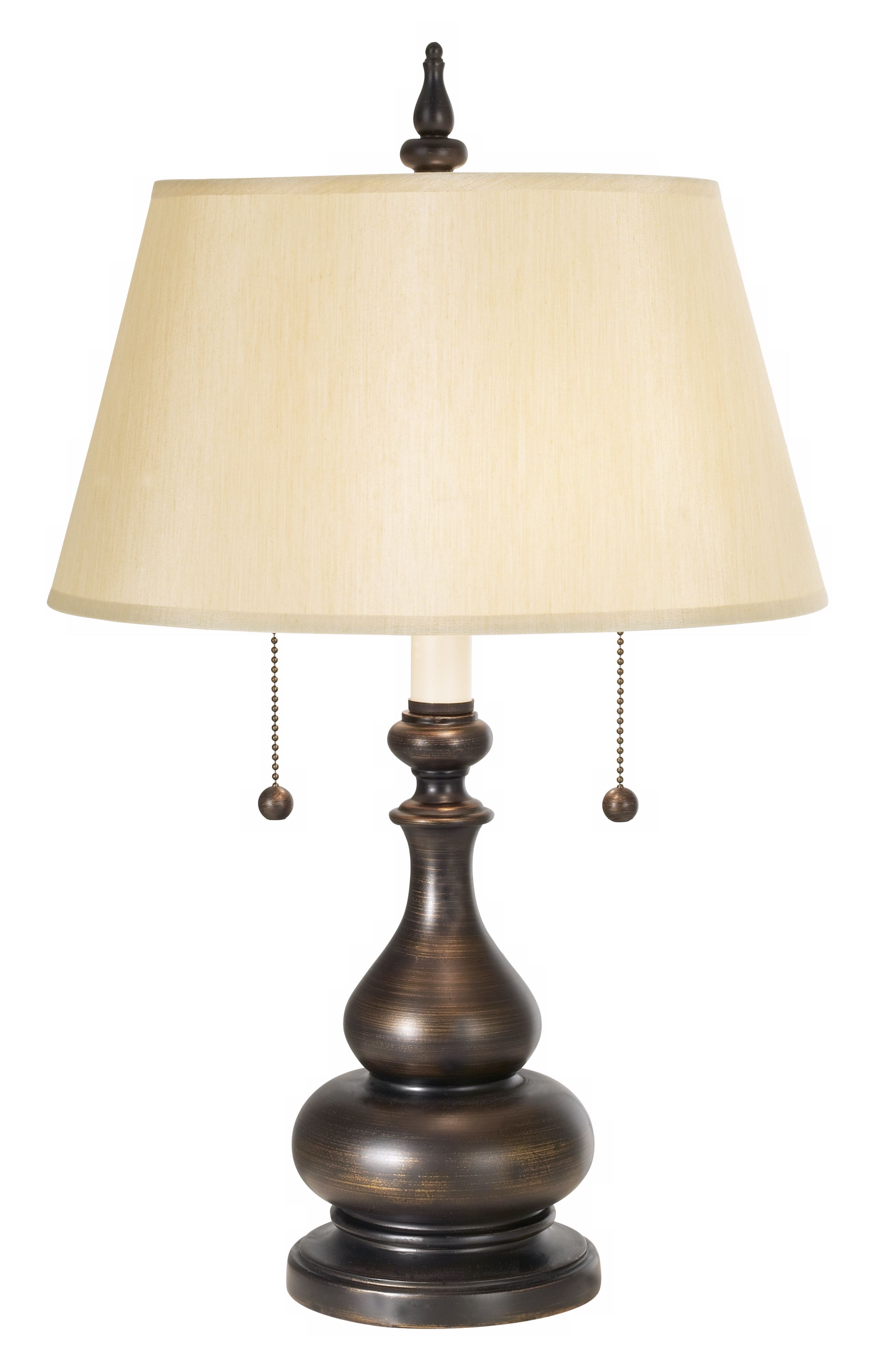 Twin Pull Chain Gourd Shaped Table Lamp