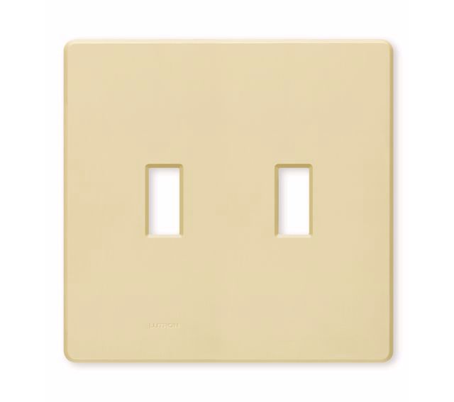 Lutron 2 Gang Screwless Ivory Wall plate