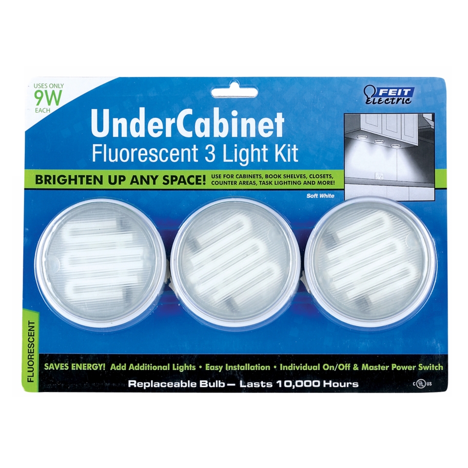 9 Watt 3 Pack  Fluorescent Under Cabinet Light   #16100