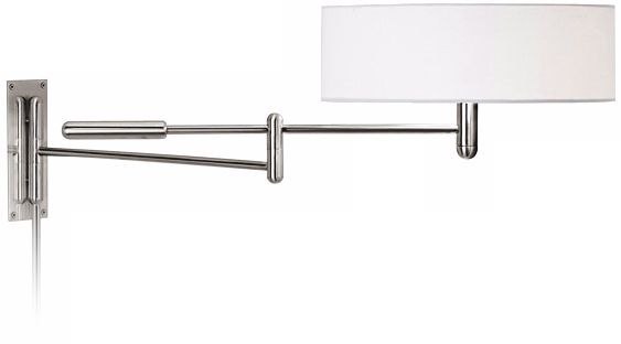 Sonneman Perno Polished Nickel Plug-In Swing Arm Wall Lamp