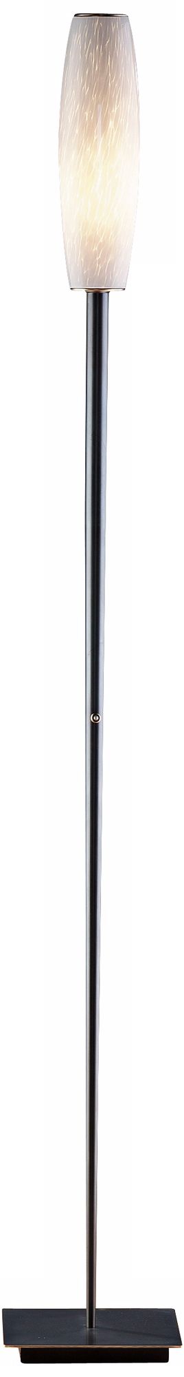 Old Bronze and White Schaum Halogen Holtkoetter Torchiere