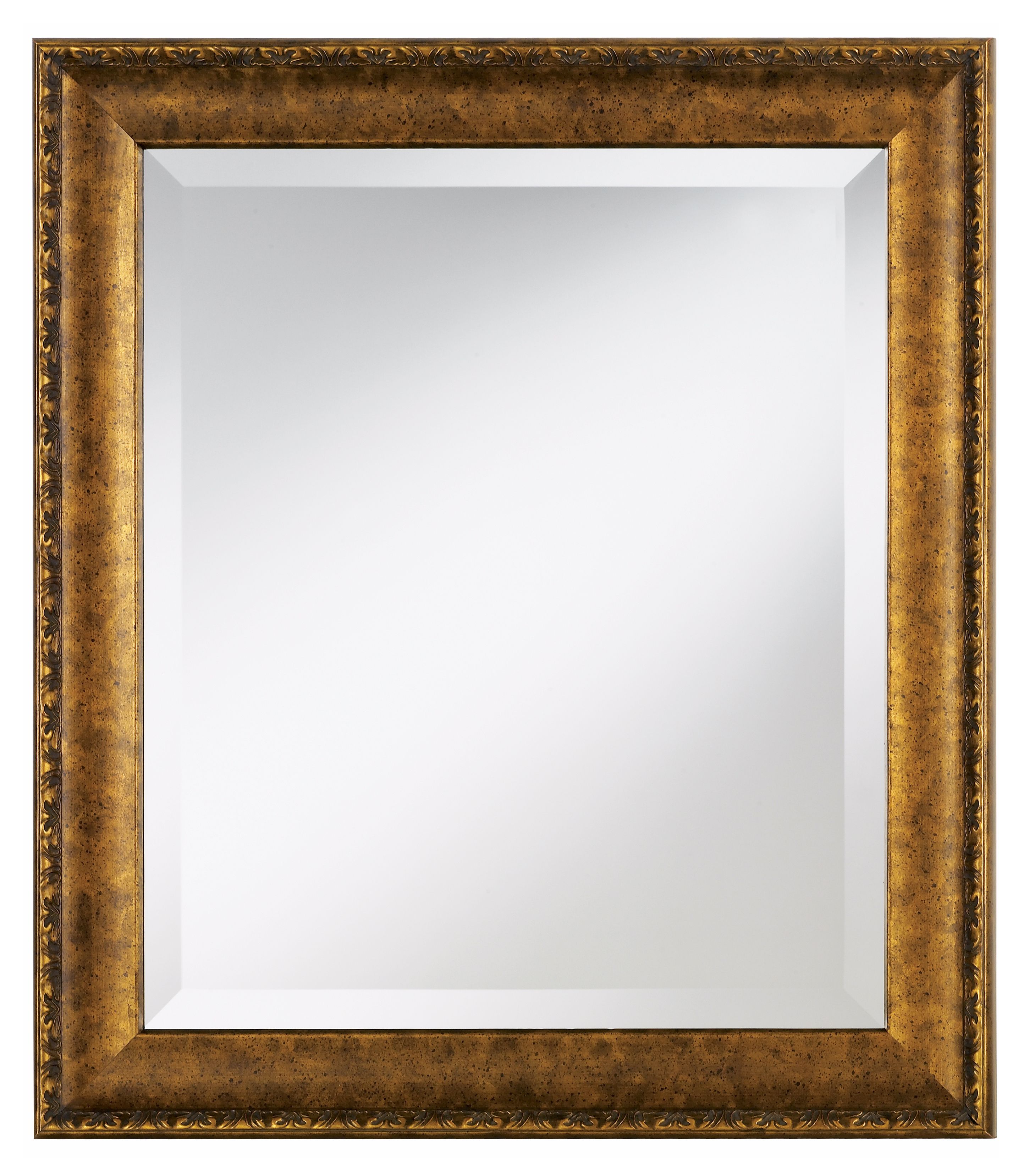 Bronze Scoop with Curved Border Wall Mirror