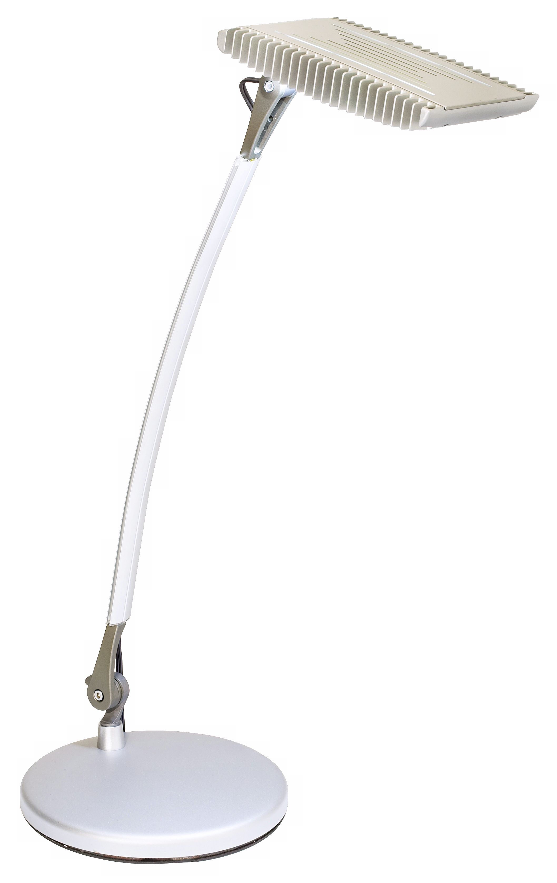LED Energy Efficient Painted Silver Finish Desk Lamp