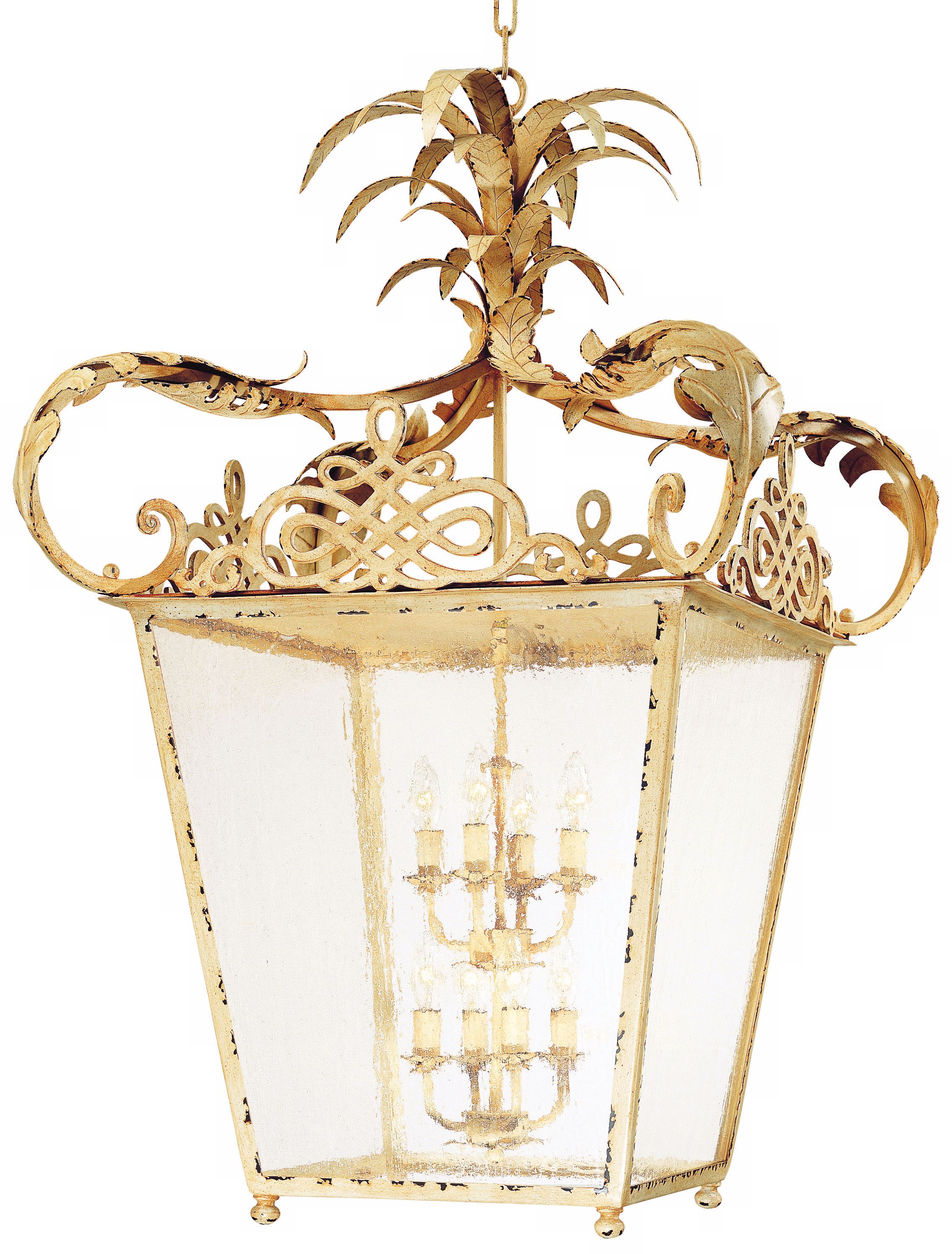 Portola 42 1/2" High Biron White Hanging Entry Lantern