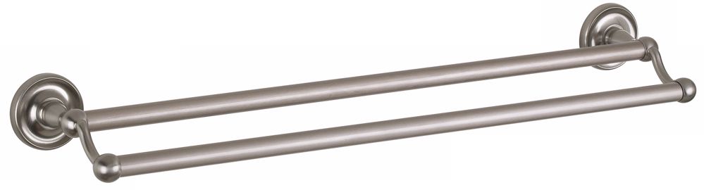 Maxwell Satin Nickel 24" Wide Double Towel Bar