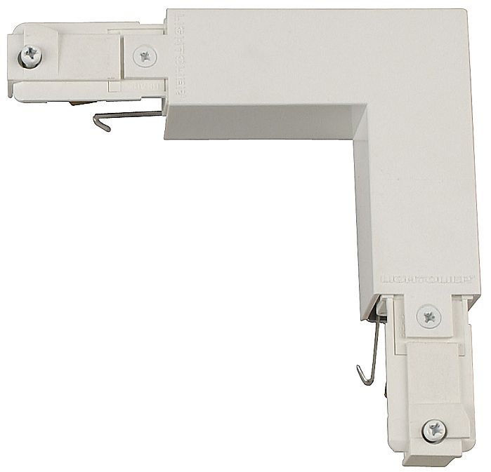 Lightolier White Finish L-Shaped Track Connector
