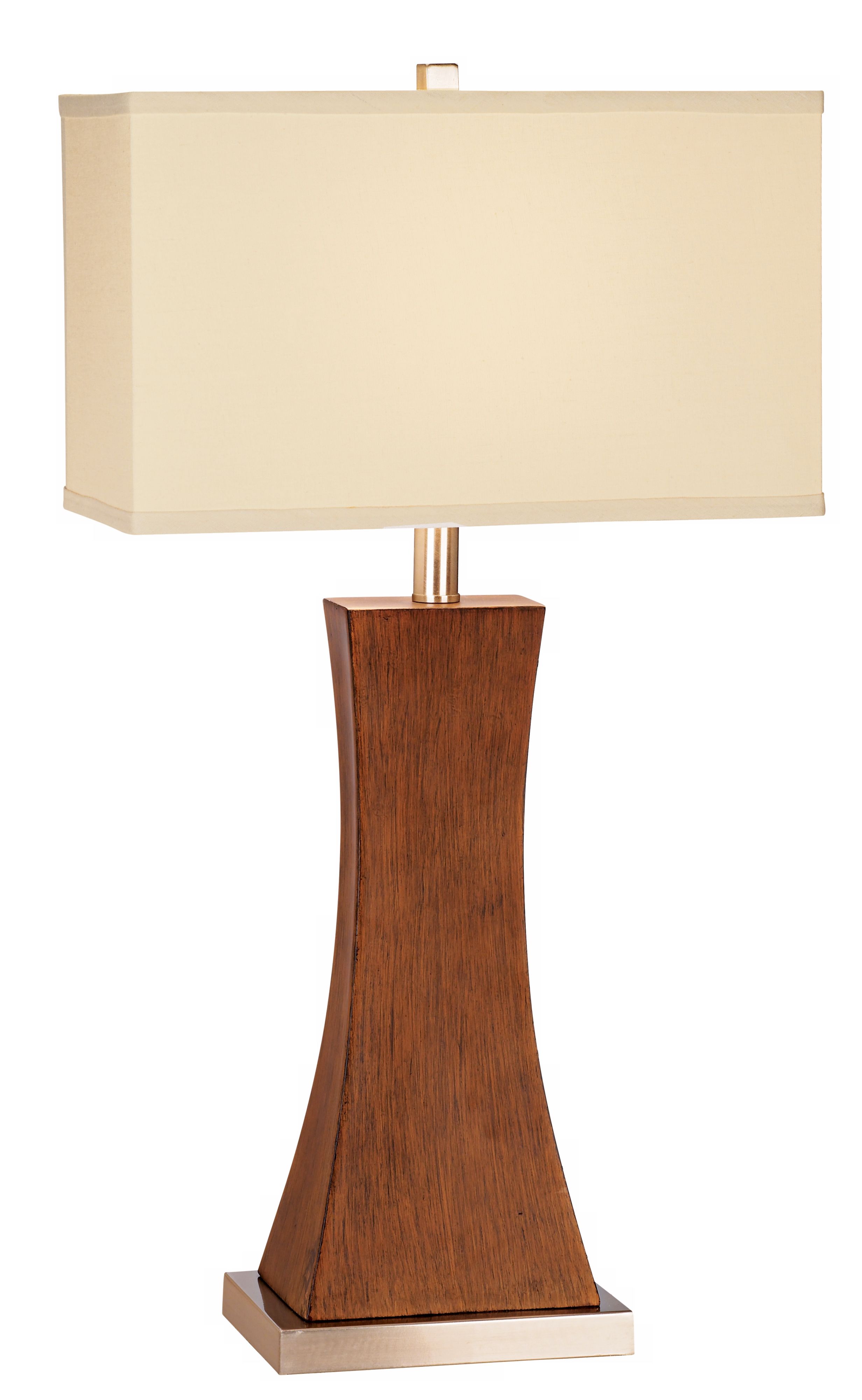 Retro Walnut Finish Table Lamp