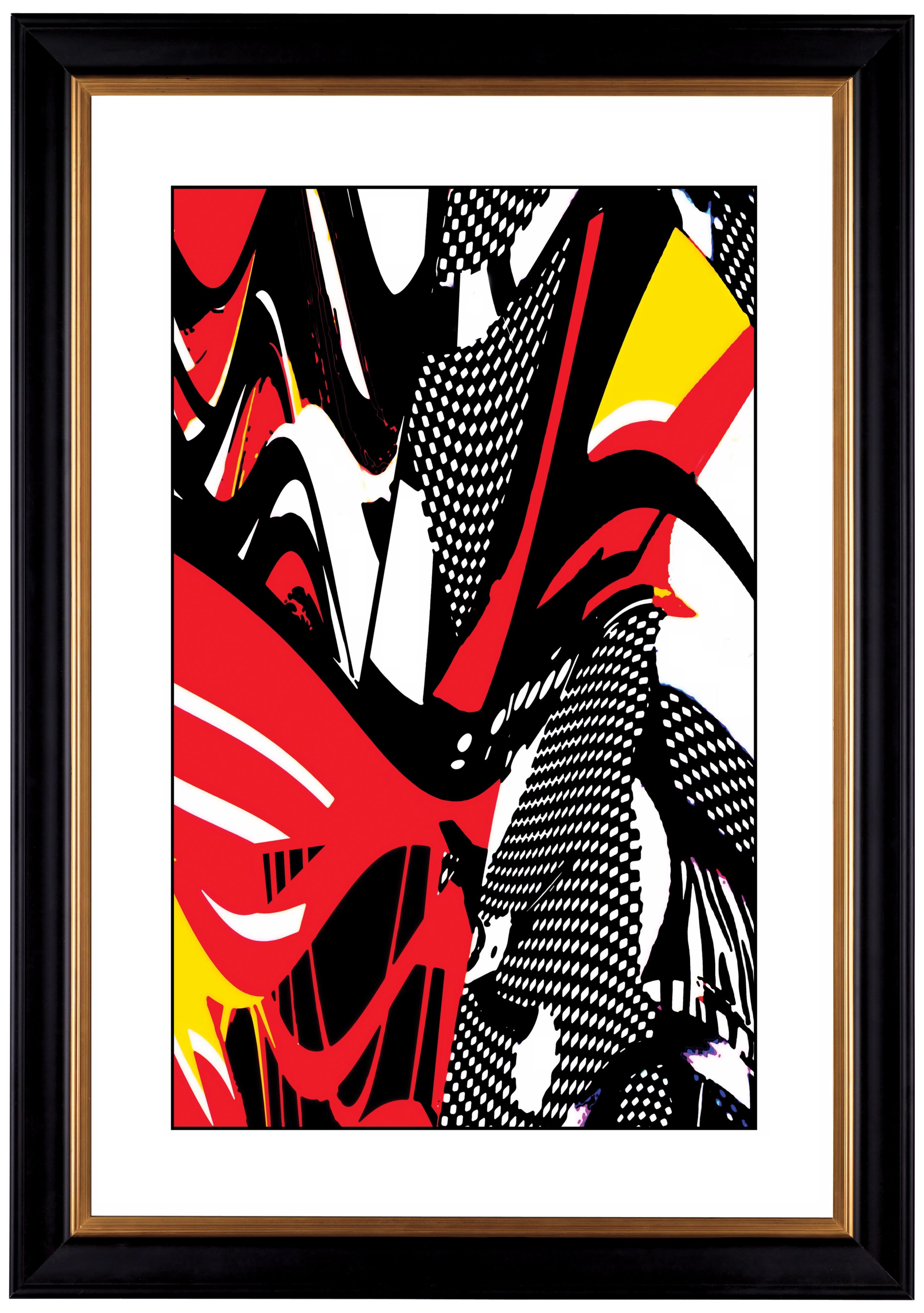 Giclee Swirl Center 41 3/8" High Wall Art