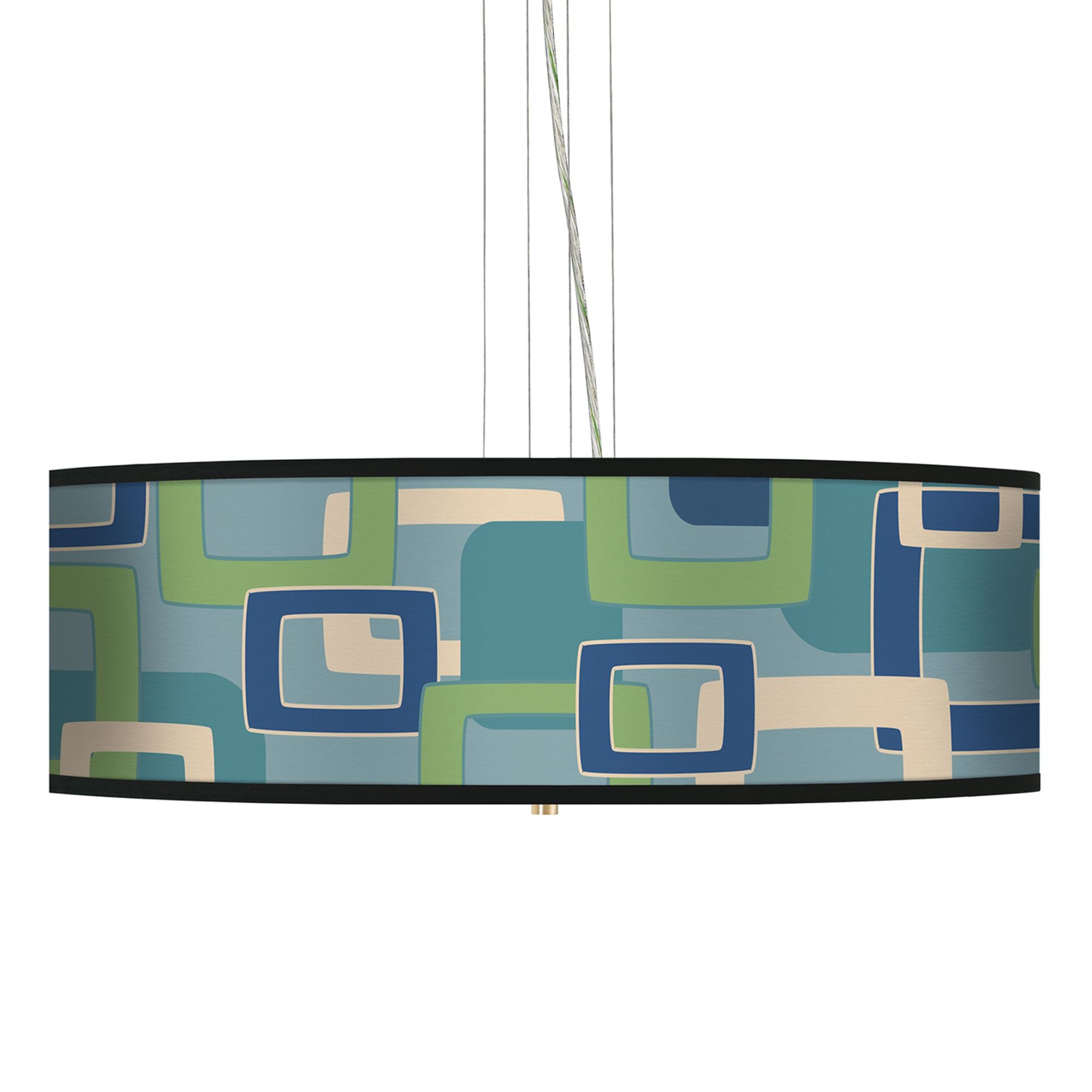 Retro Rectangles 24" Wide 4-Light Pendant Chandelier
