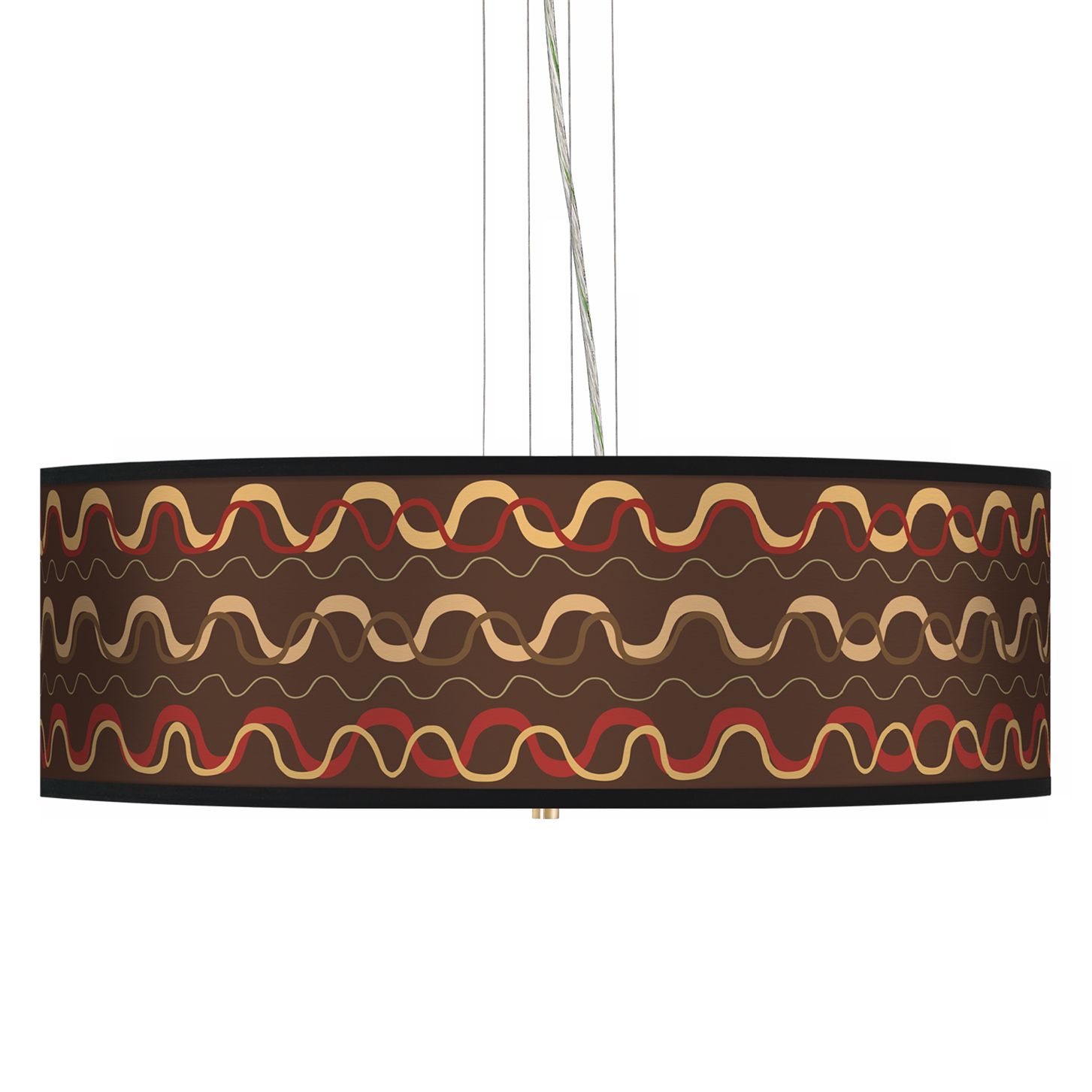 Wave Stitch 24" Wide 4-Light Pendant Chandelier