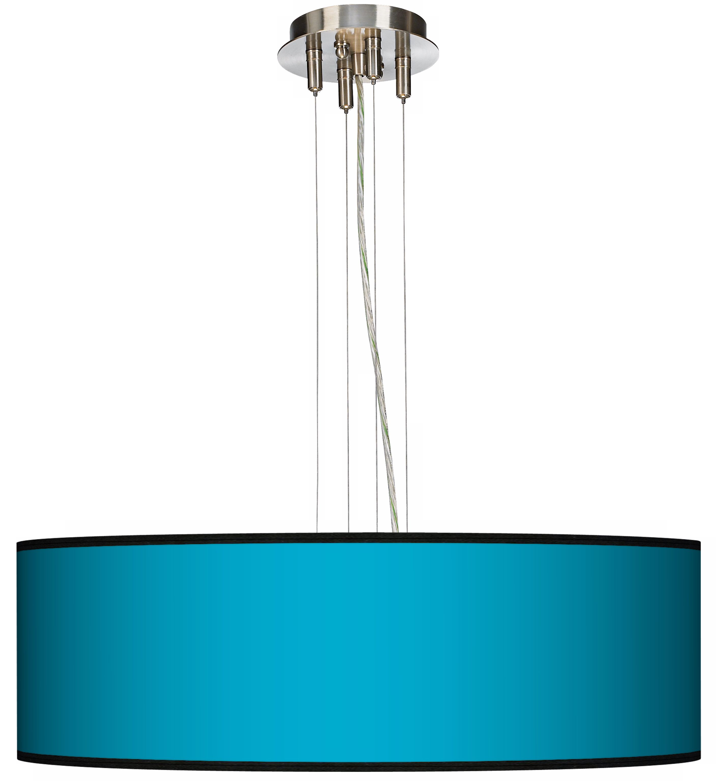 All Aqua 24" Wide Four Light Pendant Chandelier