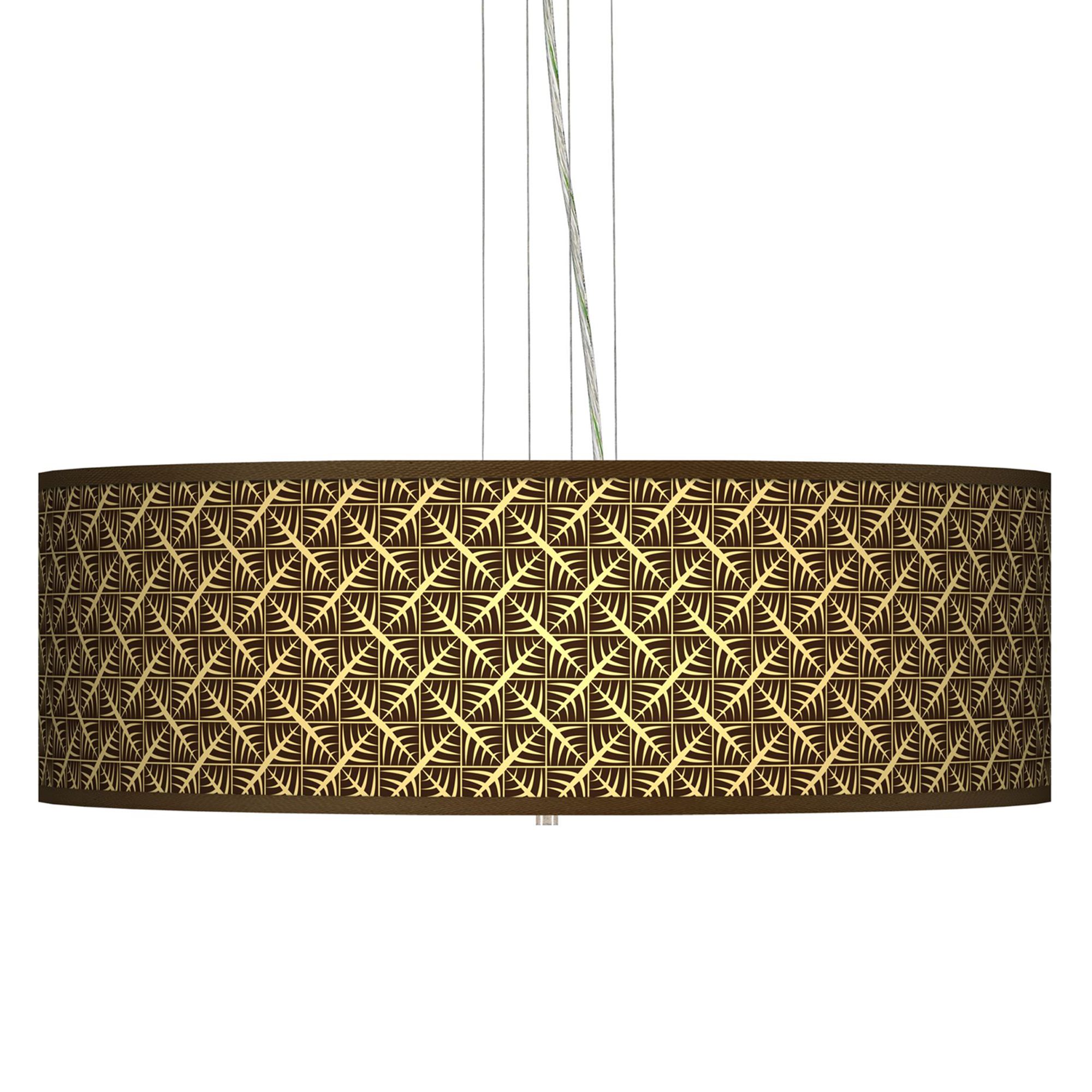 Tan Wailia Giclee 24" Wide 4-Light Pendant Chandelier