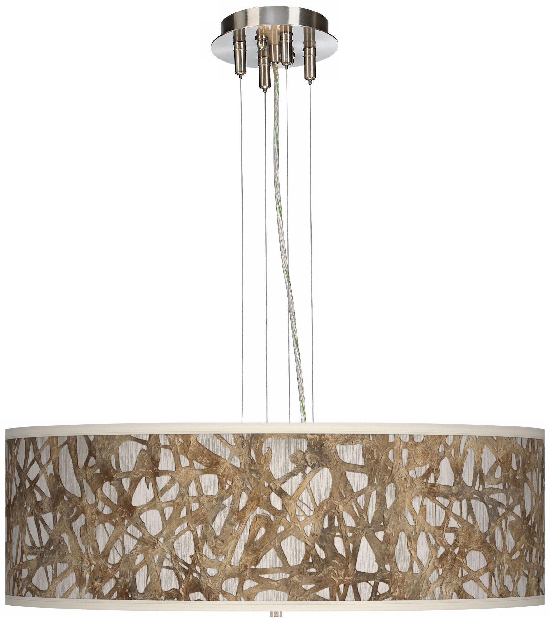Organic Nest Giclee 24" Wide 4-Light Pendant Chandelier